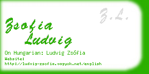 zsofia ludvig business card