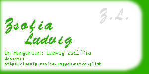 zsofia ludvig business card